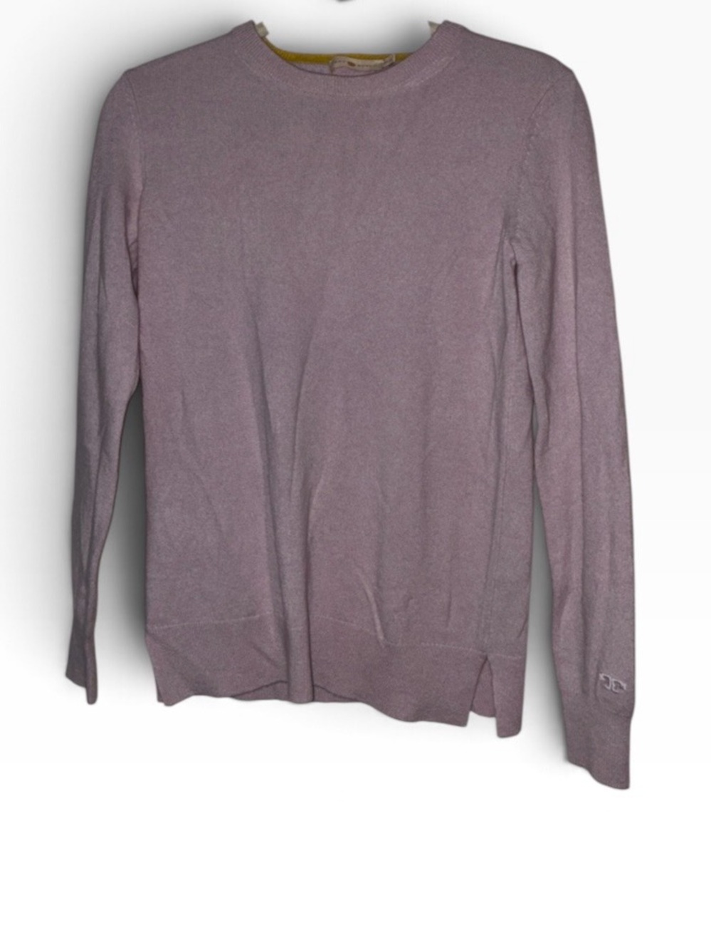 Tory Burch Light Lilac Crewneck Pullover Sweater Sz XXS